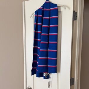 Tory Sport Blue and Red Striped Scarf..NEW w/tags